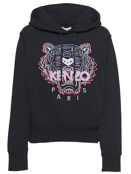 Felpa Nera di Cotone con Logo frontale Tiger KENZO Prezzo | Gaudenzi  Boutique