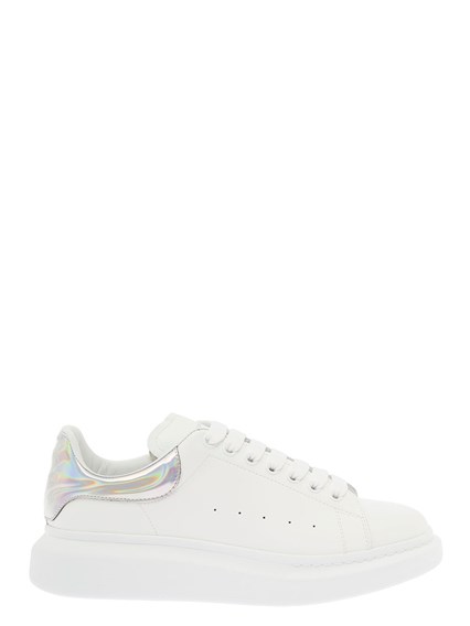 Sneaker Bianche in Pelle con Dettaglio Metallizzato Alexander Mcqueen Uomo  ALEXANDER MCQUEEN Prezzo | Gaudenzi Boutique