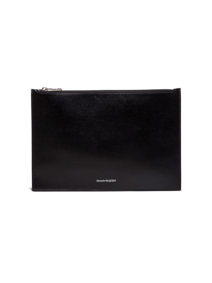 Borsa a Mano in Pelle Nera e Logo ALEXANDER MCQUEEN Prezzo | Gaudenzi  Boutique