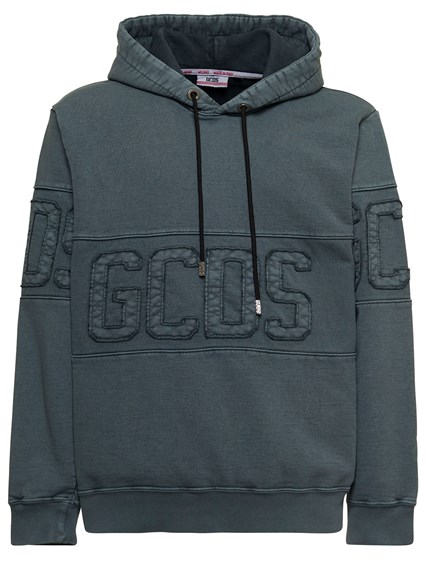 Felpa Overdyed in Cotone color Petrolio GCDS Uomo GCDS Prezzo | Gaudenzi  Boutique