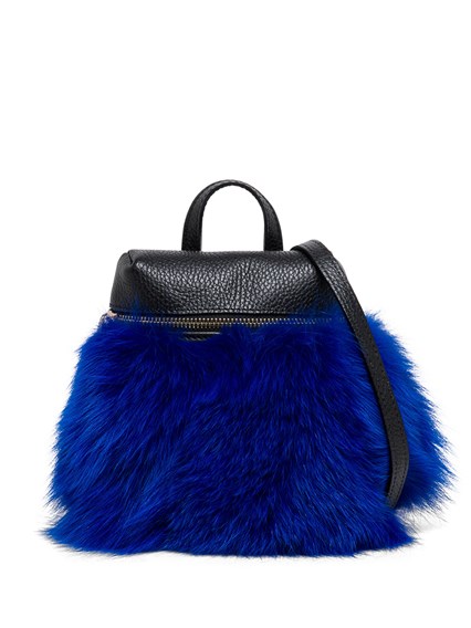 black fur crossbody bag