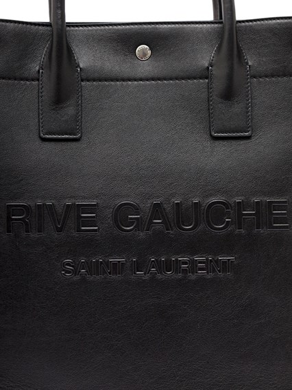 ysl black leather tote