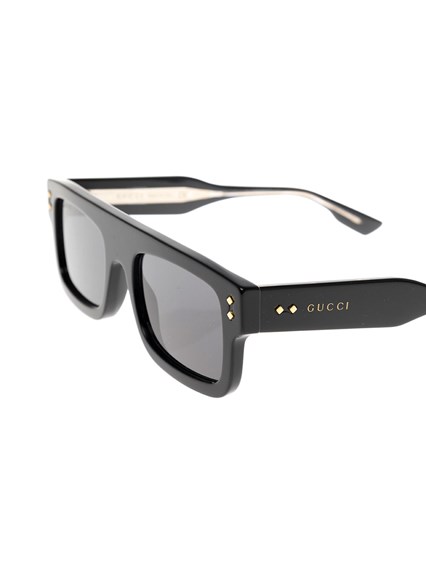 Occhiali da Sole Rettangolari in Acetato Nero GUCCI Prezzo | Gaudenzi  Boutique