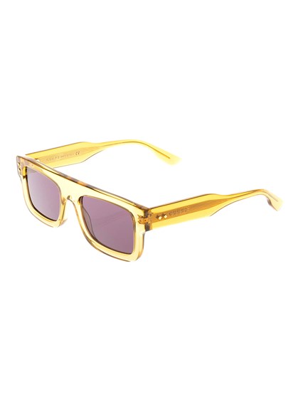 velsignelse sollys Harden Rectangular Yellow Acetate Sunglasses Yellow available on Gaudenzi Boutique  - US
