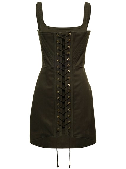 royal bones black corset dress