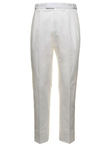 Pantaloni Bianchi di Cotone con Pence Z ZEGNA Prezzo | Gaudenzi Boutique