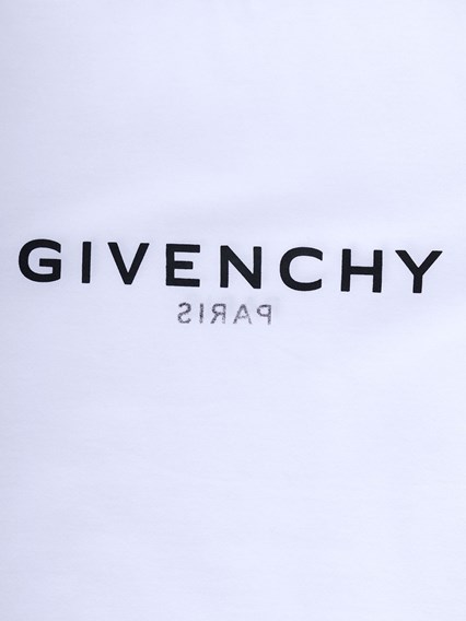 Givenchy Boy Cotton and White T-shirt with Logo GIVENCHY KIDS 