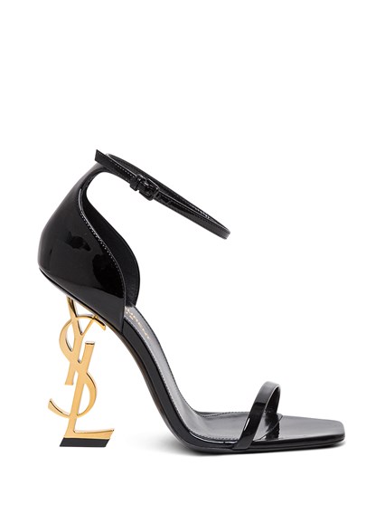 Sandali Opyum in Vernice Nera e Tacco Logato SAINT LAURENT Prezzo |  Gaudenzi Boutique