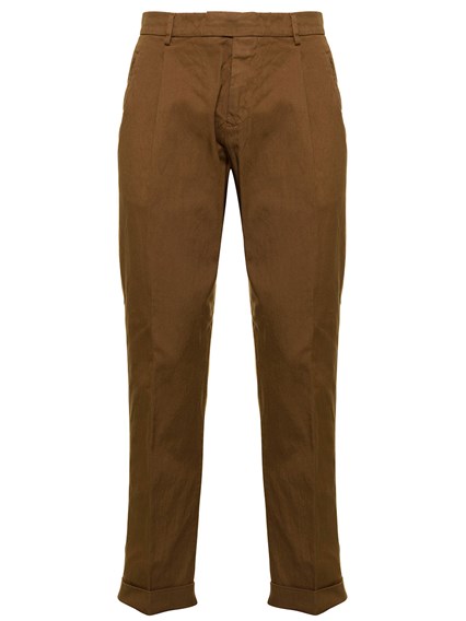 Pantaloni Marroni in Cotone e Lino Berwich Uomo BERWICH Prezzo | Gaudenzi  Boutique