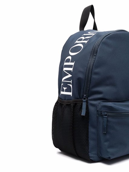 blue armani backpack