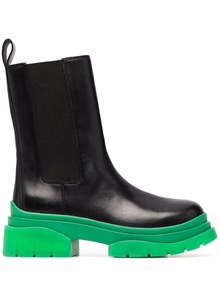 green chunky sole boots