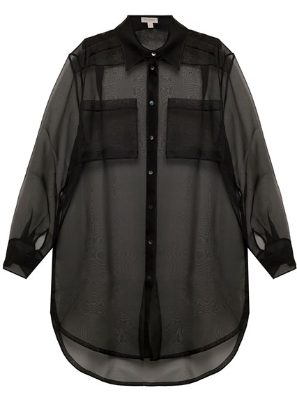 Black Sheer Organza Shirt MATERIEL 