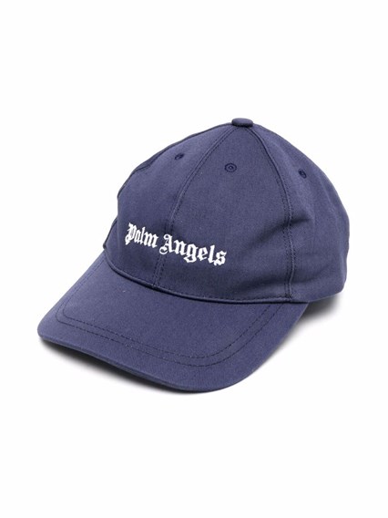 Palm Angels Kids's Blue Cotton Cap with 