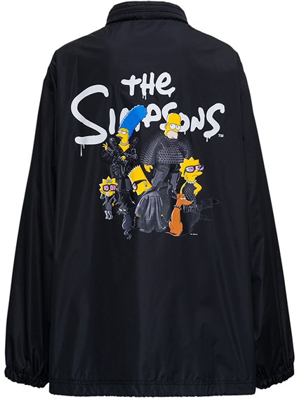 Black Rain Jacket with Vintage Simpson 