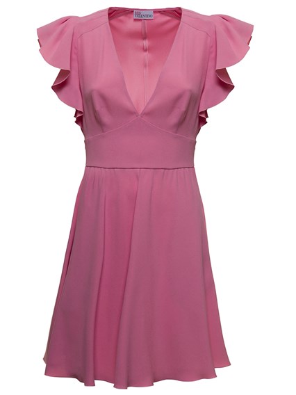 valentino pink ruffle dress