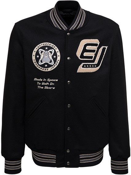 navy wool bomber jacket