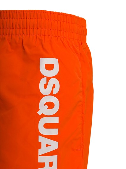 orange nylon shorts