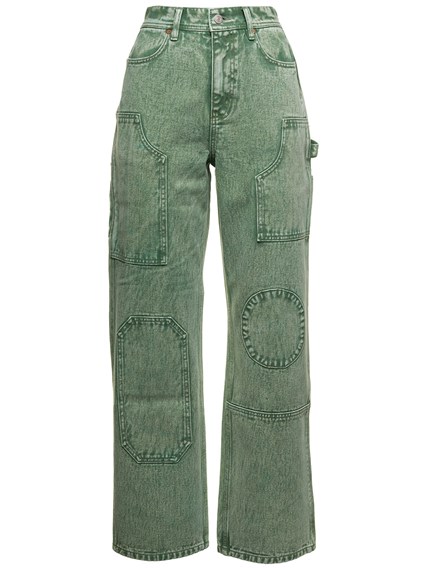Jeans Cargo Oversize in Denim Verde Andersson Bell Donna ANDERSSON BELL  Prezzo | Gaudenzi Boutique