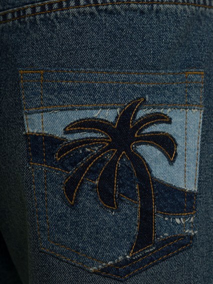 Shorts Palm in Denim Blu Palma Angels Donna PALM ANGELS Prezzo | Gaudenzi  Boutique