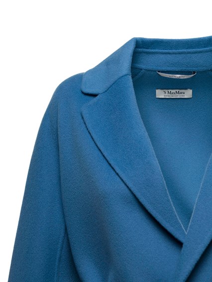 petrol blue wool coat