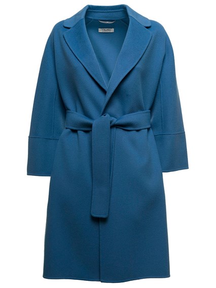 petrol blue wool coat