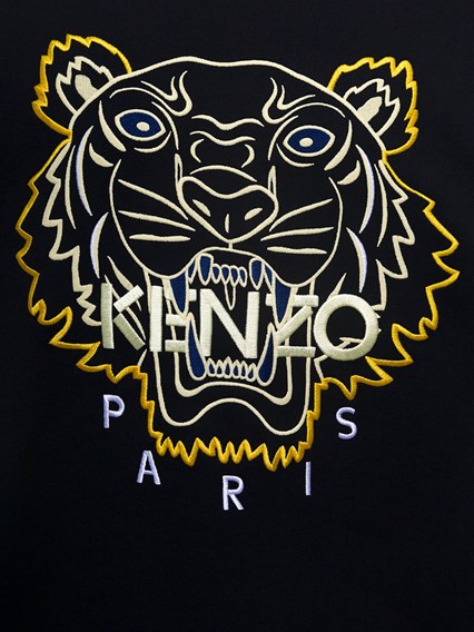 Black Cotton Sweatshirt With Tiger Logo Kenzo Price Gaudenzi Boutique
