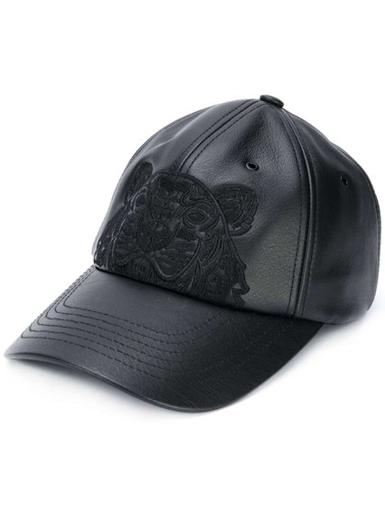 Cappello in Pelle Nera e Logo Tiger Ricamato Kenzo Uomo KENZO Prezzo |  Gaudenzi Boutique