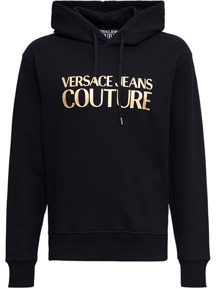 versace jeans couture logo hoodie black