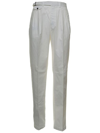 Pantaloni Bianchi di Cotone con Pence LARDINI Prezzo | Gaudenzi Boutique