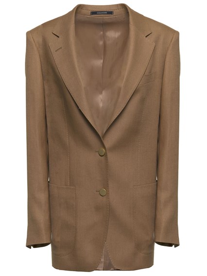 beige linen blazer