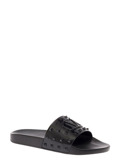 valentino rubber slide sandals