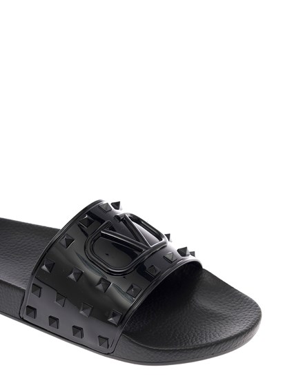 valentino rubber slide sandals