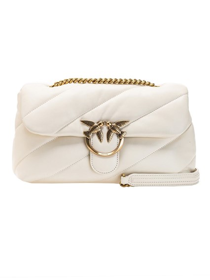 Borsa a Tracolla Love Classic in Pelle Bianca Chevron PINKO Prezzo |  Gaudenzi Boutique