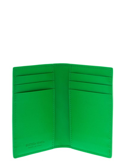 bottega veneta card holder green