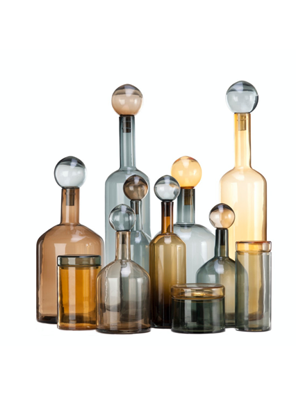 verzekering Afslachten Attent Set of 4 Multi Mix Glass Bottles POLS POTTEN Price | Gaudenzi Boutique