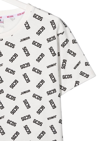 GCDS Kids Boy's White Cotton T-Shirt 
