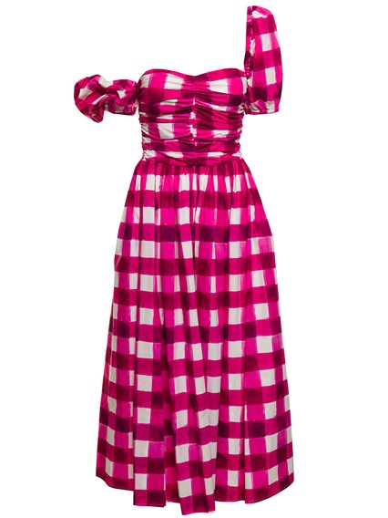 MSGM Woman's Pink and White Check printed Dress MSGM Price 