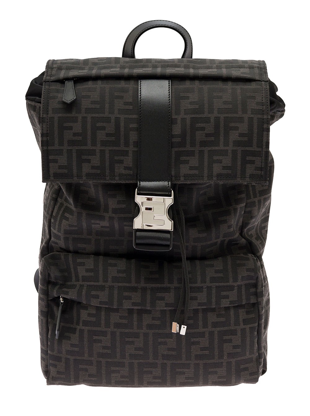 Medium Black Fendiness Jacquard FF Backpack Man Fendi FENDI Price Gaudenzi Boutique