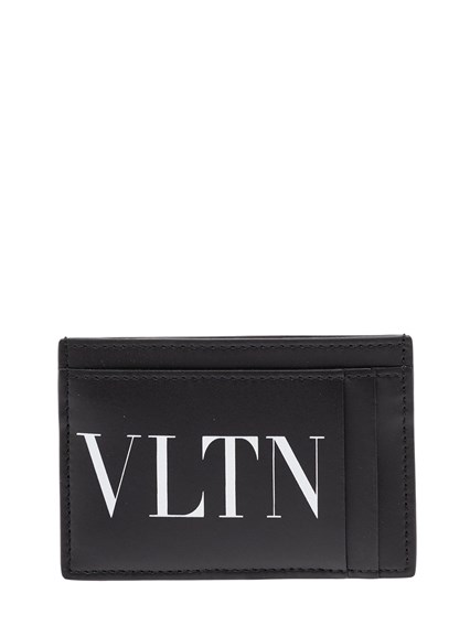 Valentino Garavani Man's Leather Card Holder with Logo Print VALENTINO Price | Gaudenzi Boutique