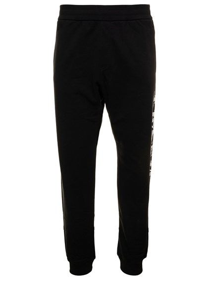 Polair Grote hoeveelheid Vertellen Black Tracksuit Pants with Print and Embroidered Ornaments in Cotton Man Versace  VERSACE Price | Gaudenzi Boutique