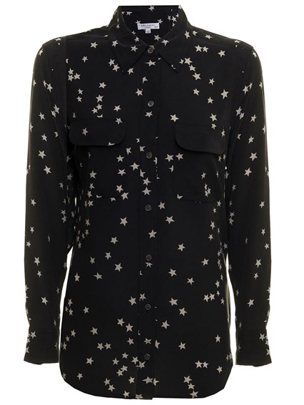 Black Silk Slim Signature Shirt 