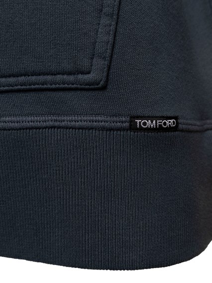 Tom Ford Man's Washed Blue Cotton Hoodie TOM FORD Price | Gaudenzi Boutique