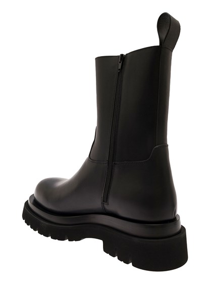 New Lug' Black Chelsea Boot with Chunky Platform in Leather Man Bottega Veneta Black available on Gaudenzi Boutique US