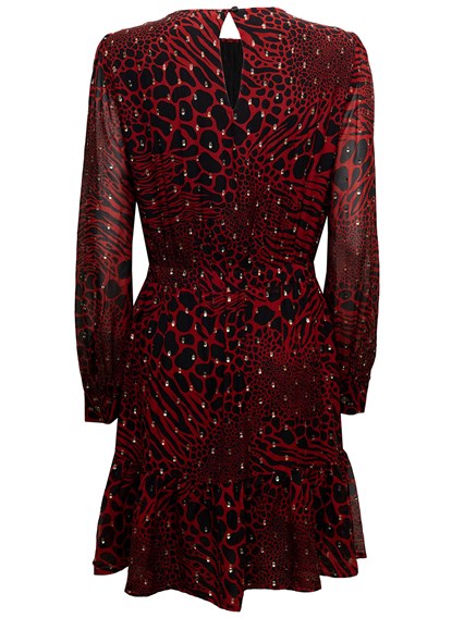 Animalier Red Dress with Metallic Polka Dots details M Michael Kors Woman MICHAEL  MICHAEL KORS Price | Gaudenzi Boutique